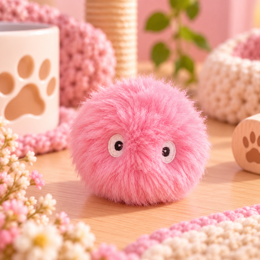 Balle interactive sonore pour chat - Rose